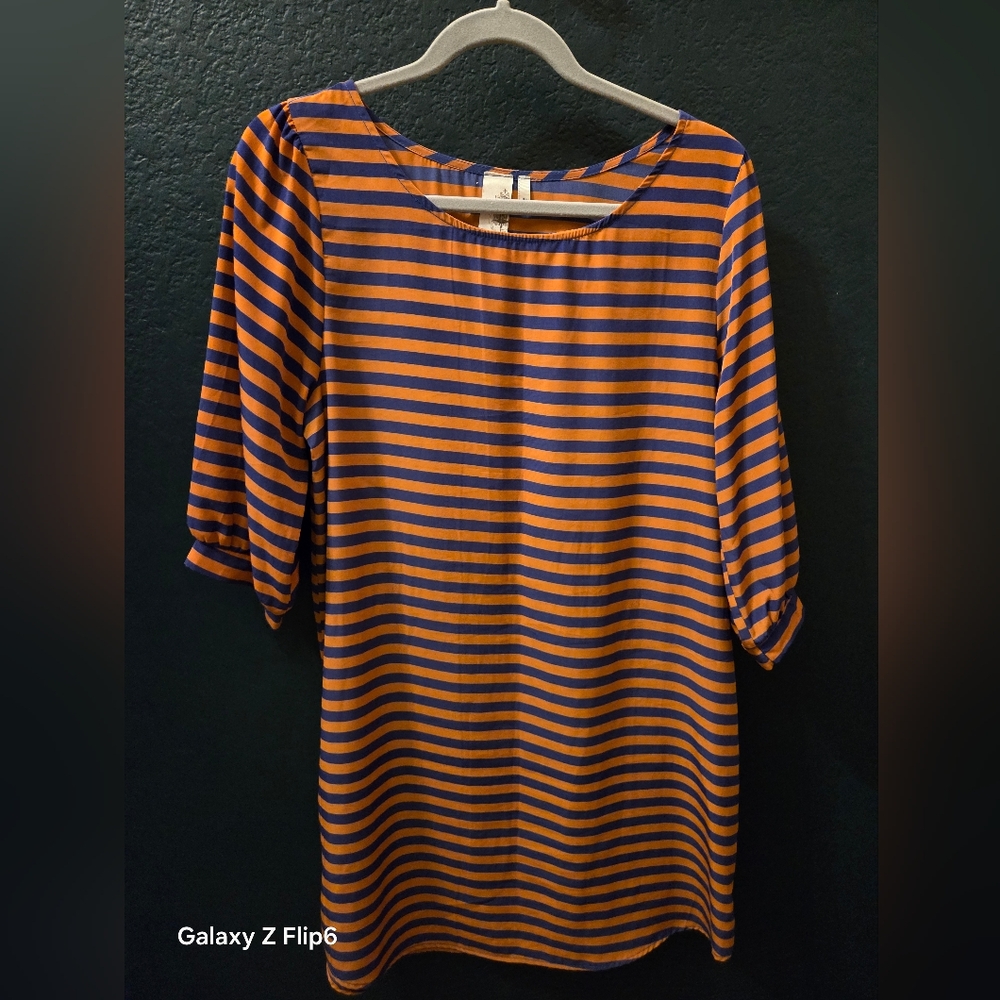 Striped Orange and Blue dress